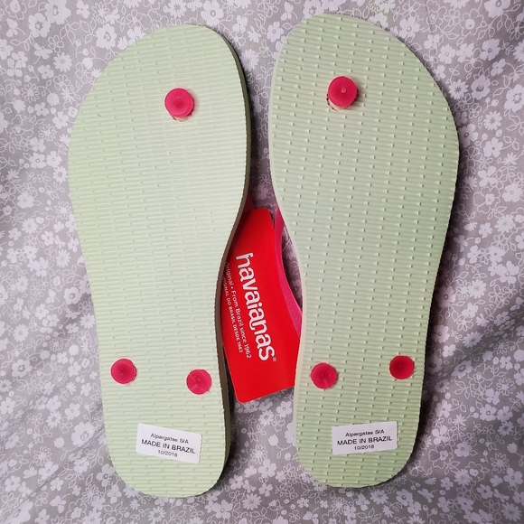 Havaianas Alpargatas Apple Green Flip Flops NWT - Picture 4 of 6